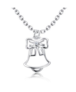  Jingle bell With CZ Silver Necklace SPE-5236